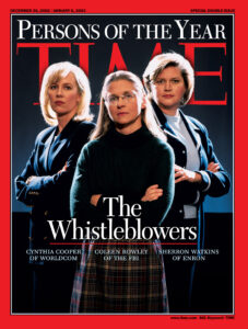 Three women on the cover of Time Magazine in 2002